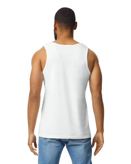 Gildan 5200 100% Cotton Tank Top Fabric - White, Classic Fit, 5.3 Oz (1 Piece)