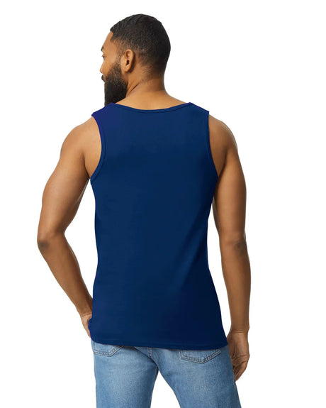 Gildan 5200 Men Tank Top Cotton Fabric - Navy, Classic Fit, Sleeveless (1 Piece)