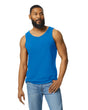 Gildan 5200 Men Tank Top Cotton Fabric - Royal, Classic Fit, Banded Neck And Armholes (1 Piece)