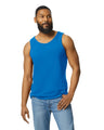 Gildan 5200 Men Tank Top Cotton Fabric - Royal, Classic Fit, Banded Neck And Armholes (1 Piece)