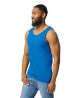 Gildan 5200 Men Tank Top Cotton Fabric - Royal, Classic Fit, Banded Neck And Armholes (1 Piece)