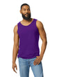 Gildan 5200 Men Tank Top Cotton Fabric - Purple, Classic Fit, Banded Neck And Armholes (1 Piece)