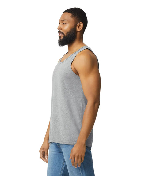 Gildan 5200 Men Tank Top Cotton Fabric - Sport Grey, Classic Fit (1 Piece)