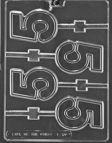 Number 5 Lolly Chocolate Mold - LPL050