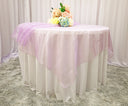 Seamless Square Organza Table Overlay for Elegant Dining