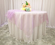 Square Organza Table Overlay 72x72 Lavender