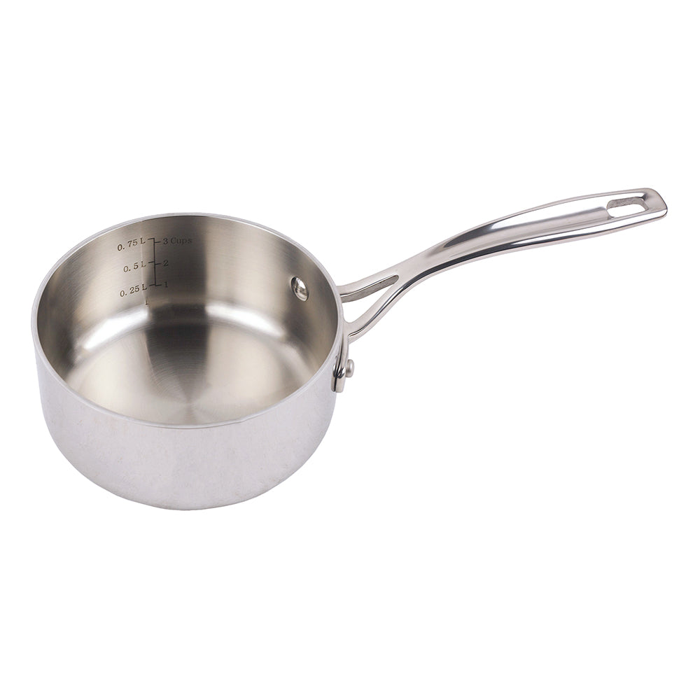 Cuisinart Custom Clad 5 Ply Stainless Steel Saucepan with Cover, 1 Quart