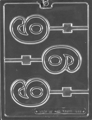 Number 6 Lolly Chocolate Mold - LPL052