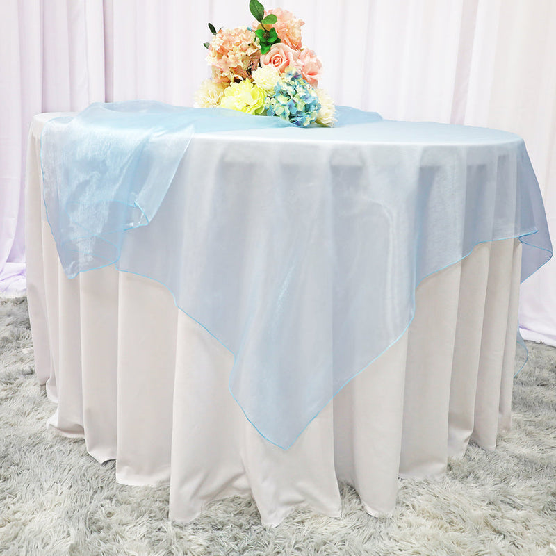 Seamless Square Organza Table Overlay for Events