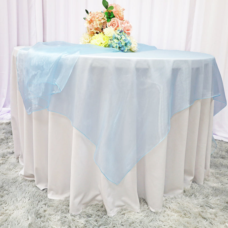 Organza Table Overlay 54x54 Square Baby Blue
