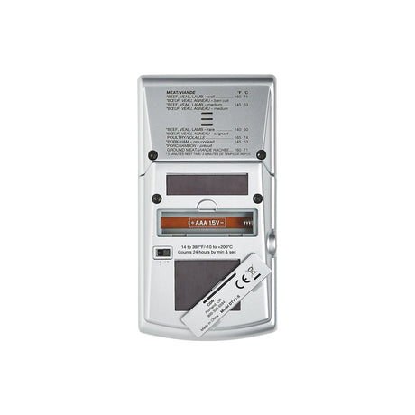 CDN Silver Combo Probe Thermometer, Timer & Clock