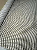 Viscose Sateen Checked White Multicolour