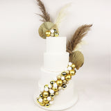 O'Creme Gold Plastic Cake Balls - Pack of 60