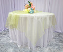 Seamless Square Organza Table Overlay for Elegant Dining
