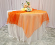 Organza Table Overlay 54x54 Square Orange