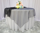 Seamless Square Organza Table Overlay for Elegant Dining