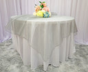 Seamless Square Organza Table Overlay Elegant Dining Linen