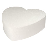 Heart Polystyrene Cake Dummy, 7" x 3" High