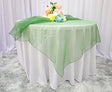 Square Organza Table Overlay 72x72 Clover Green