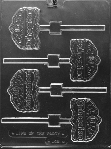 "Quinceanera 15" On Tiara Lolly Chocolate Mold - LPL046