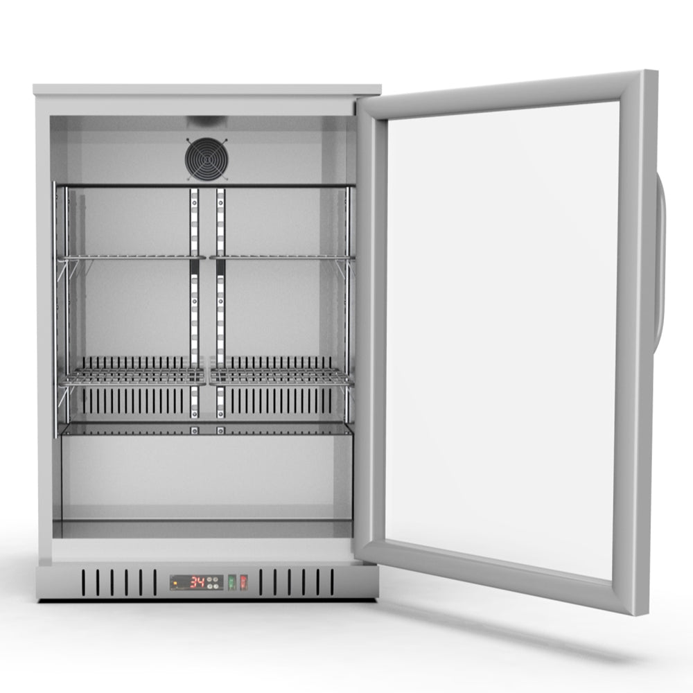 Koolmore 24 in. One-Door Back Bar Stainless Steel Refrigerator - 4.1 Cu