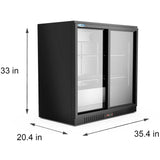 KoolMore 35 in. Two-Door Back Bar Refrigerator - 7.4 Cu Ft.