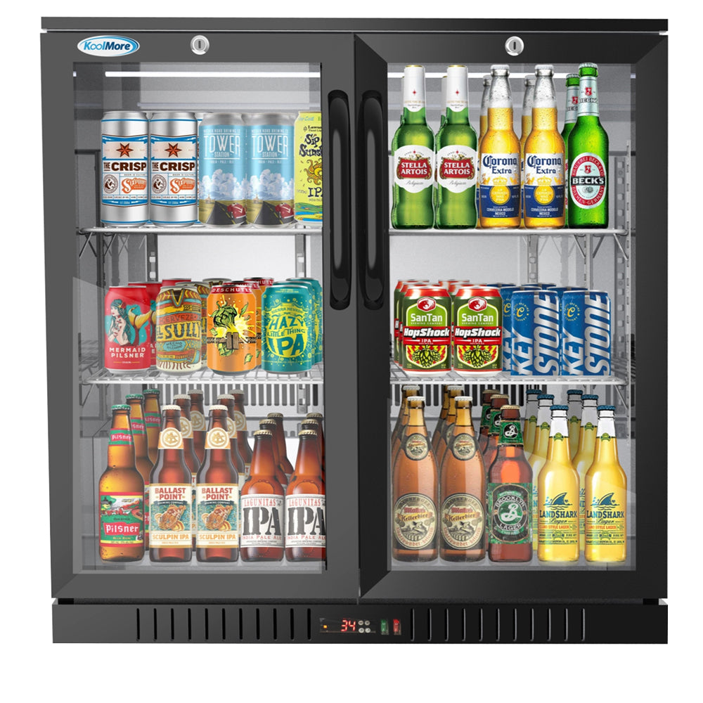 KoolMore 35 in. Two-Door Back Bar Refrigerator - 7.4 Cu Ft. B