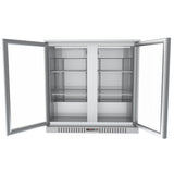 KoolMore 35 in. Stainless Steel Two-Door Back Bar Refrigerator - 7.4 Cu Ft.