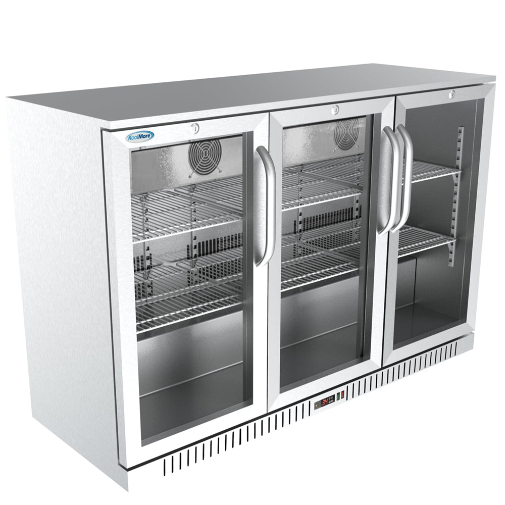 KoolMore 53 in. Three-Door Back Bar Refrigerator - 11 Cu Ft.