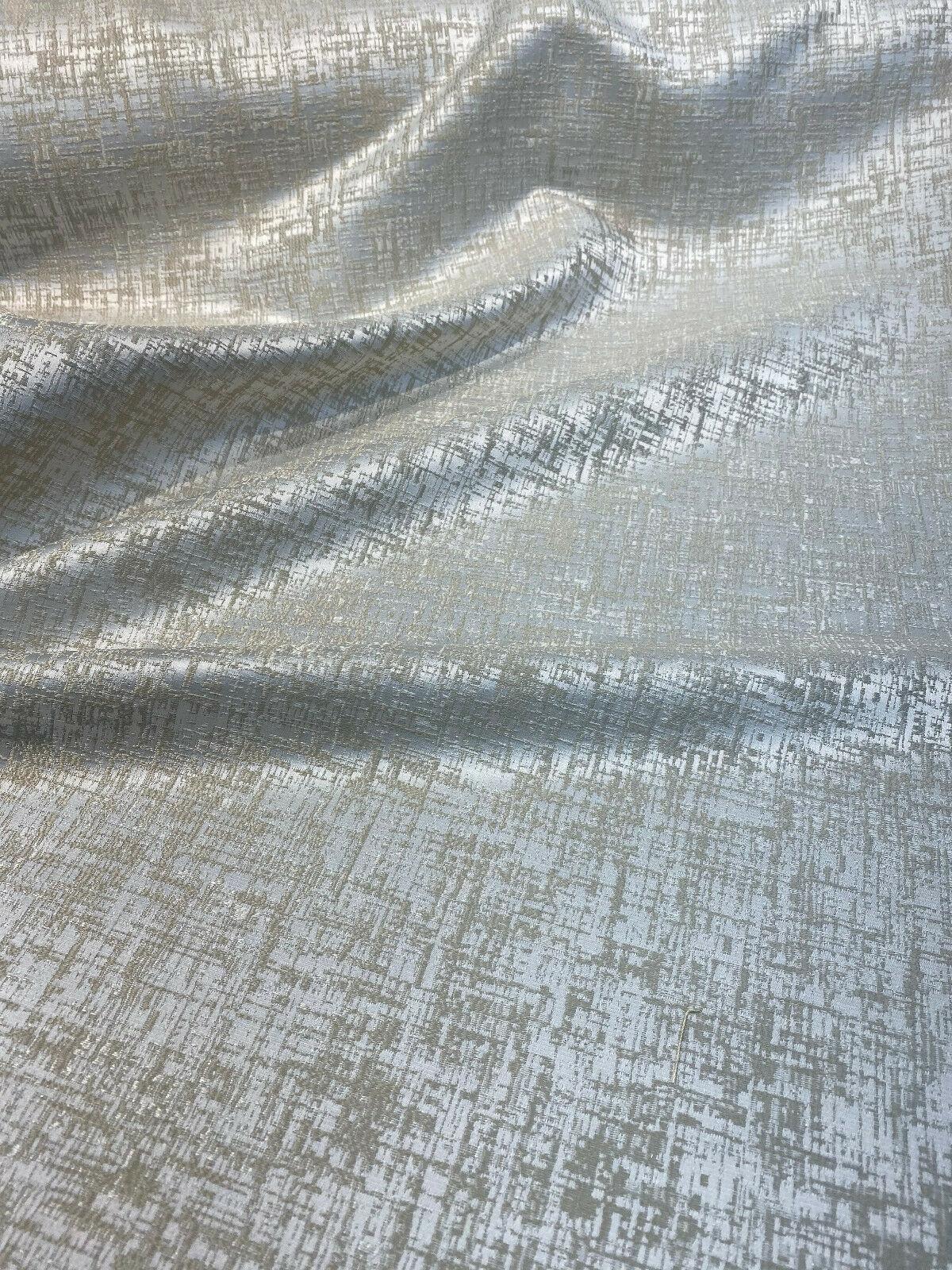 Simba Jacquard Brocade Polyester Fabric - Off White/Taupe, 54" Width (1 Yard)
