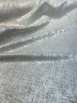 Simba Jacquard Brocade Polyester Fabric - Off White/Taupe, 54" Width (1 Yard)