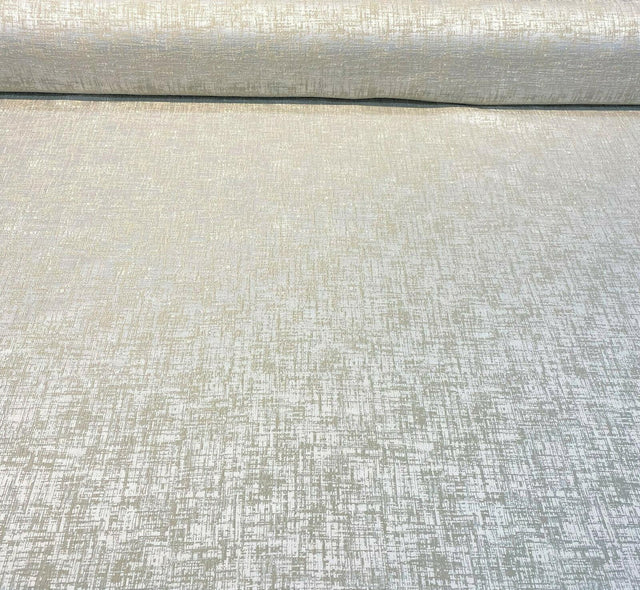 Simba Jacquard Brocade Polyester Fabric - Off White/Taupe, 54" Width (1 Yard)