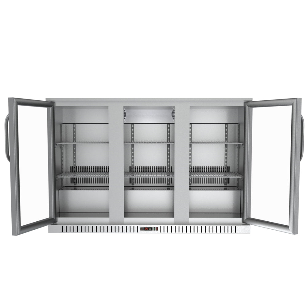 KoolMore 53 in. Three-Door Back Bar Refrigerator - 11 Cu Ft.