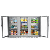 KoolMore 53 in. Three-Door Back Bar Refrigerator - 11 Cu Ft.