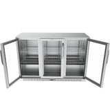 KoolMore 53 in. Three-Door Back Bar Refrigerator - 11 Cu Ft.