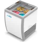 KoolMore 26 in. 4 Tub Ice Cream Dipping Cabinet Display Freezer with Sliding Glass Door, 6 cu. ft.