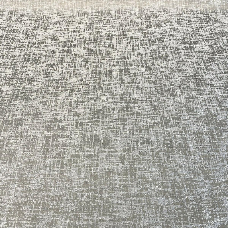 Simba Silver Jacquard Brocade Fabric - Silver, 54" Width, No Repeat (1 Yard)