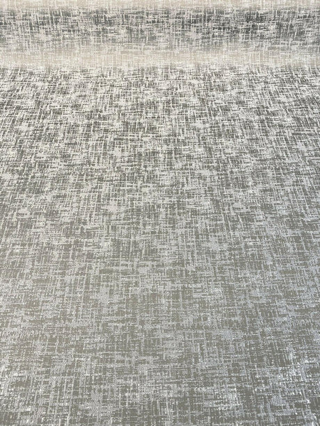 Simba Silver Jacquard Brocade Fabric - Silver, 54" Width, No Repeat (1 Yard)