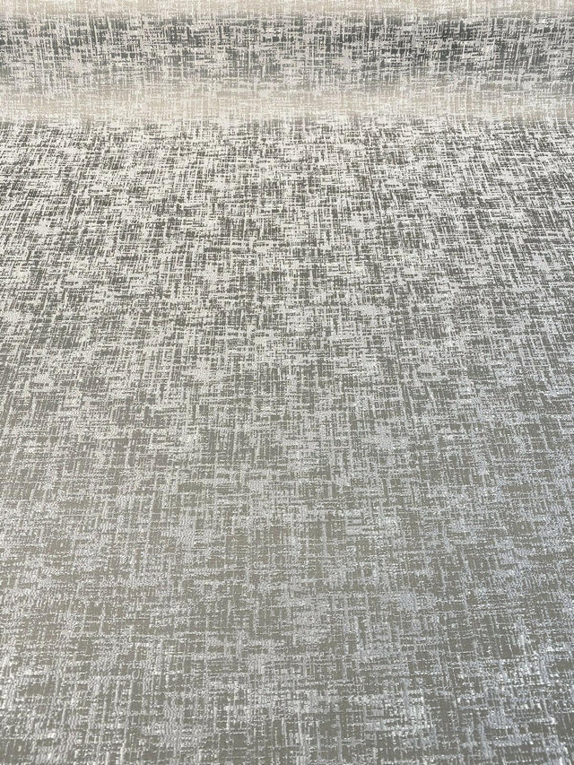 Simba Silver Jacquard Brocade Fabric - Silver, 54" Width, No Repeat (1 Yard)