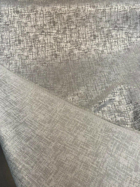 Simba Silver Jacquard Brocade Fabric - Silver, 54" Width, No Repeat (1 Yard)