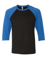Bella + Canvas Unisex Three-Quarter Sleeve Baseball Tee
