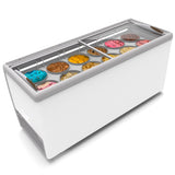 KoolMore 12 Tub Ice Cream Dipping Cabinet Display Freezer with Sliding Glass Door, 20 cu. ft.