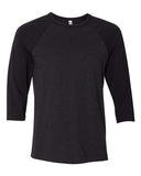 Bella + Canvas Unisex Three-Quarter Sleeve Baseball Tee
