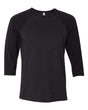 Bella + Canvas Unisex Three-Quarter Sleeve Baseball Tee