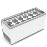 KoolMore 12 Tub Ice Cream Dipping Cabinet Display Freezer with Sliding Glass Door, 20 cu. ft.
