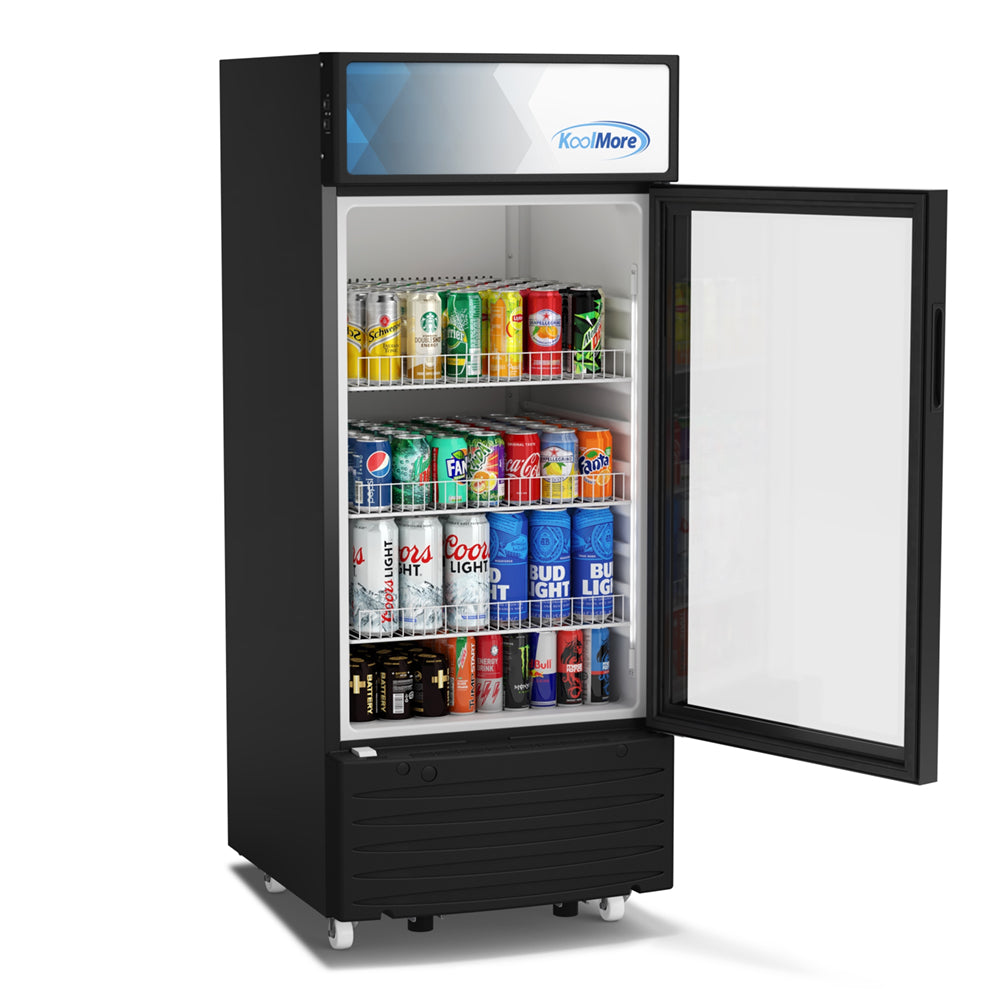 KoolMore One Glass Door Commercial Display Merchandiser Refrigerator, 6 Cu. Ft.