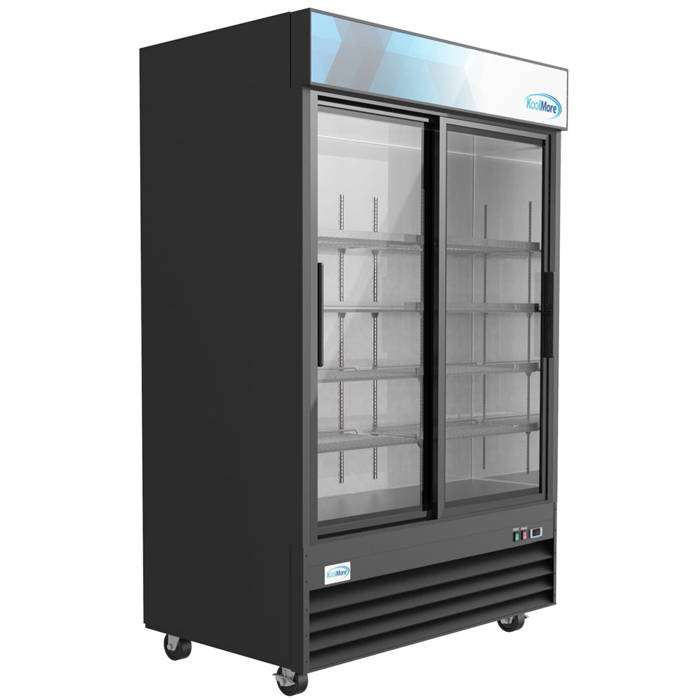 KoolMore Two-Door Merchandiser Refrigerator - 45 Cu Ft.