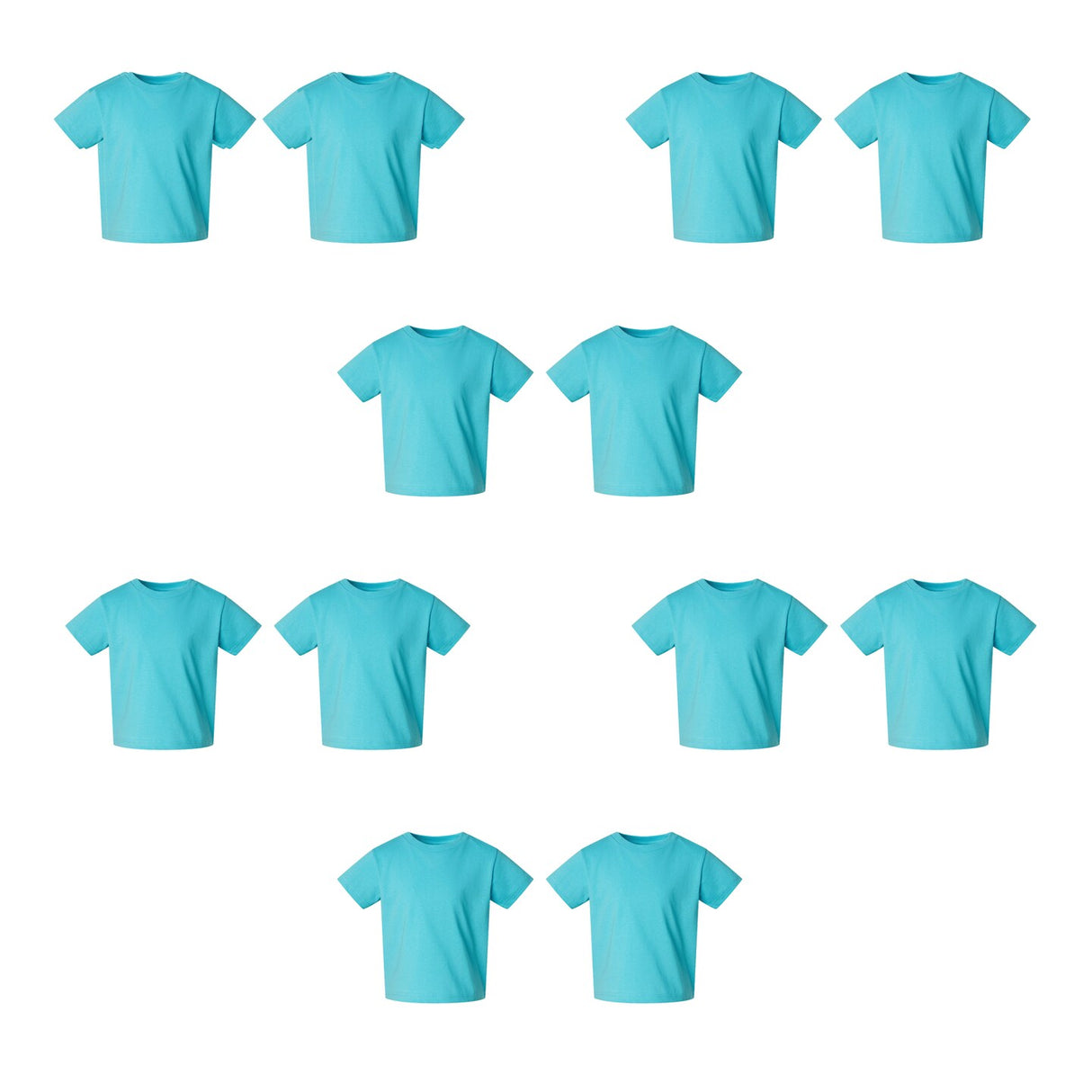 RADYAN® Toddler Cotton Jersey Crew Neck Short Sleeve Tee - 3301T