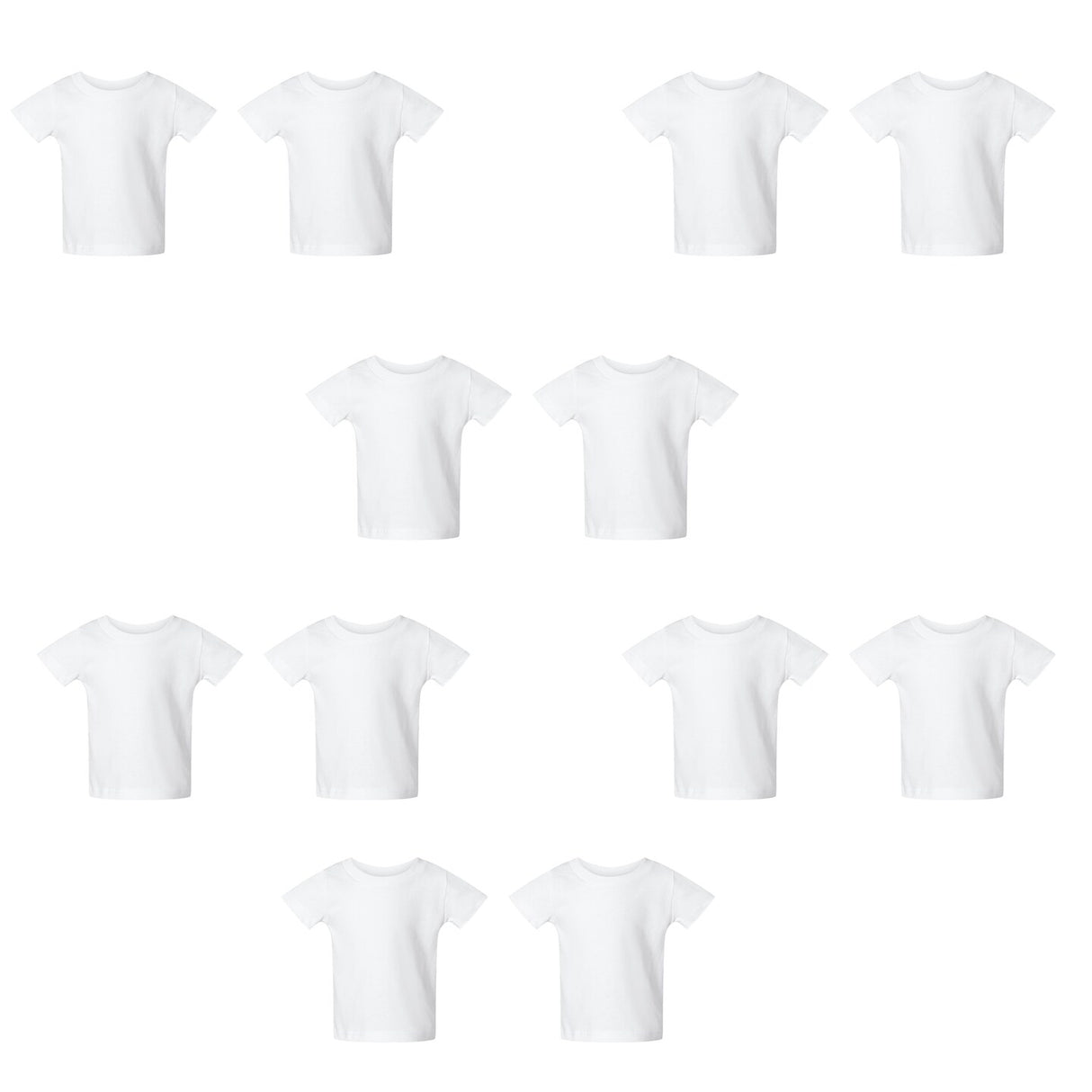 RADYAN® Toddler Fine Jersey Crew Neck Short Sleeve Tee - 3321