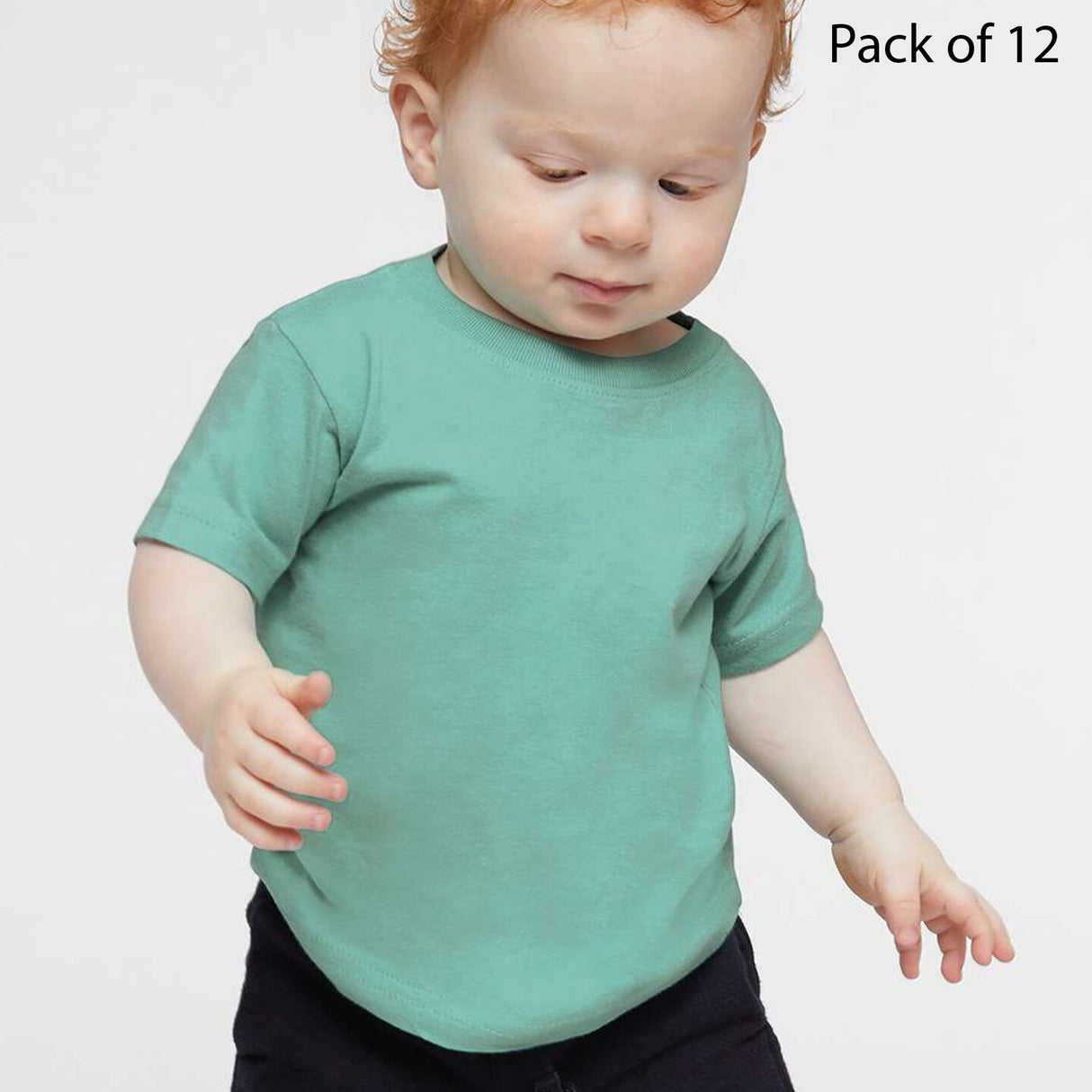 RADYAN® Infant Short Sleeve Crew Neck Fine Jersey Tee